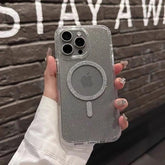 Transparent Magsafe Shimmery Glittery Case For IPhone